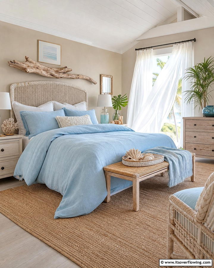 Coastal Chic Comfort - 21 Inspiring Bedroom Decor Ideas for a Cozy Retreat