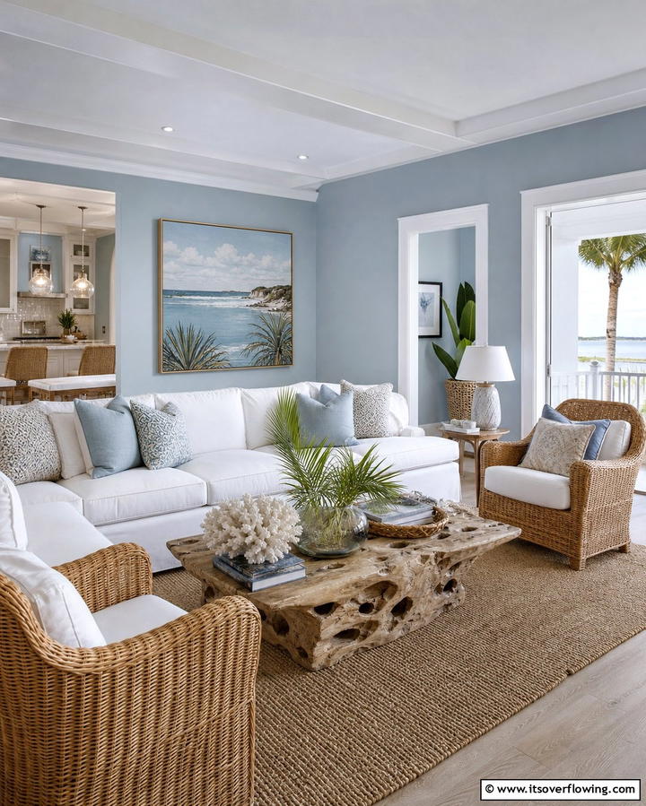 Coastal Chic Vibes - 25 Ralph Lauren Living Room Ideas for Classic Elegance