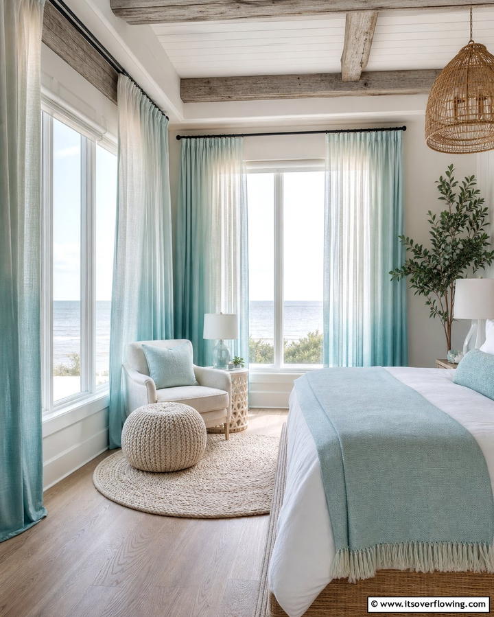 Coastal Curtains and Drapes - 25 Ocean-themed Bedroom Ideas for a Serene and Relaxing Space