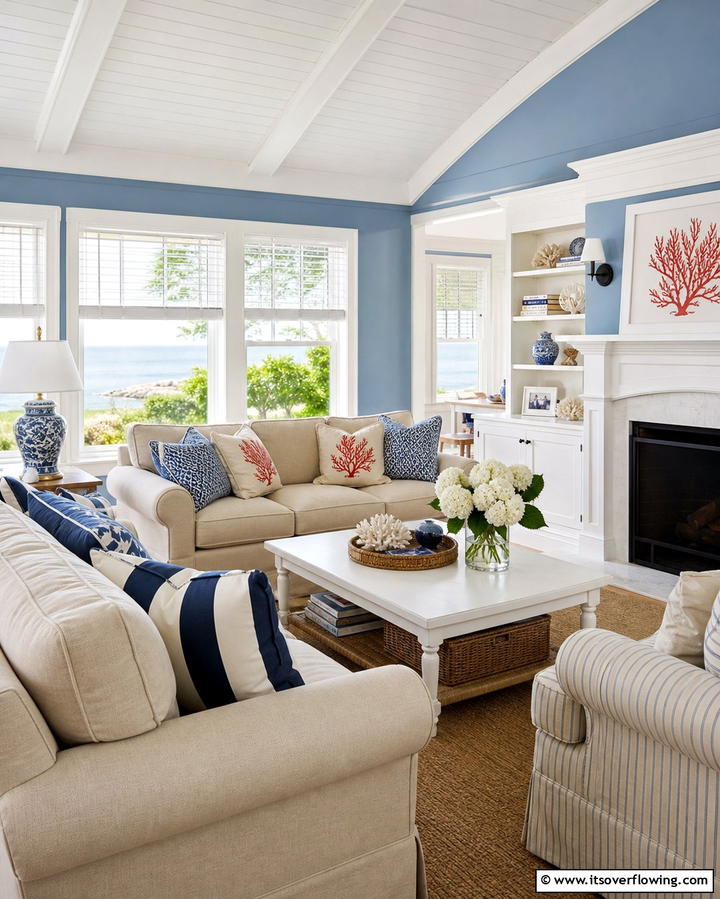 Coastal Inspired Color Schemes - 25 Modern Cape Cod House Ideas for Coastal Living
