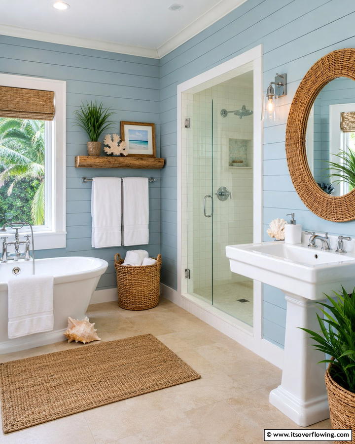 Coastal Inspired Design - 25 Aesthetic Bathroom Ideas for a Spa-Like Retreat