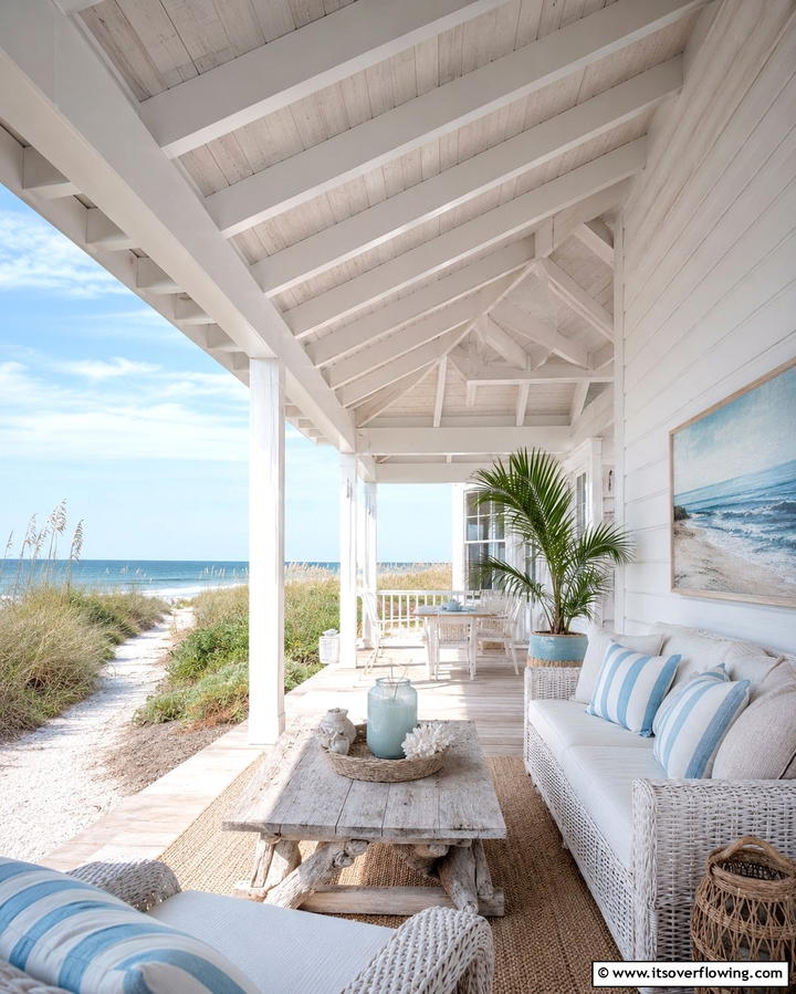 Coastal Inspired Gable Patio Roof - 25 Gable Patio Roof Design Ideas for a Stylish Outdoor Space