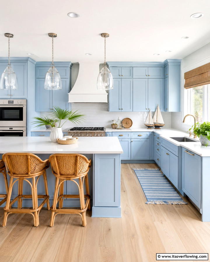 Coastal Inspired Light Blue CabinetsExact - 25 Light Blue Kitchen Cabinets Ideas for a Coastal Vibe