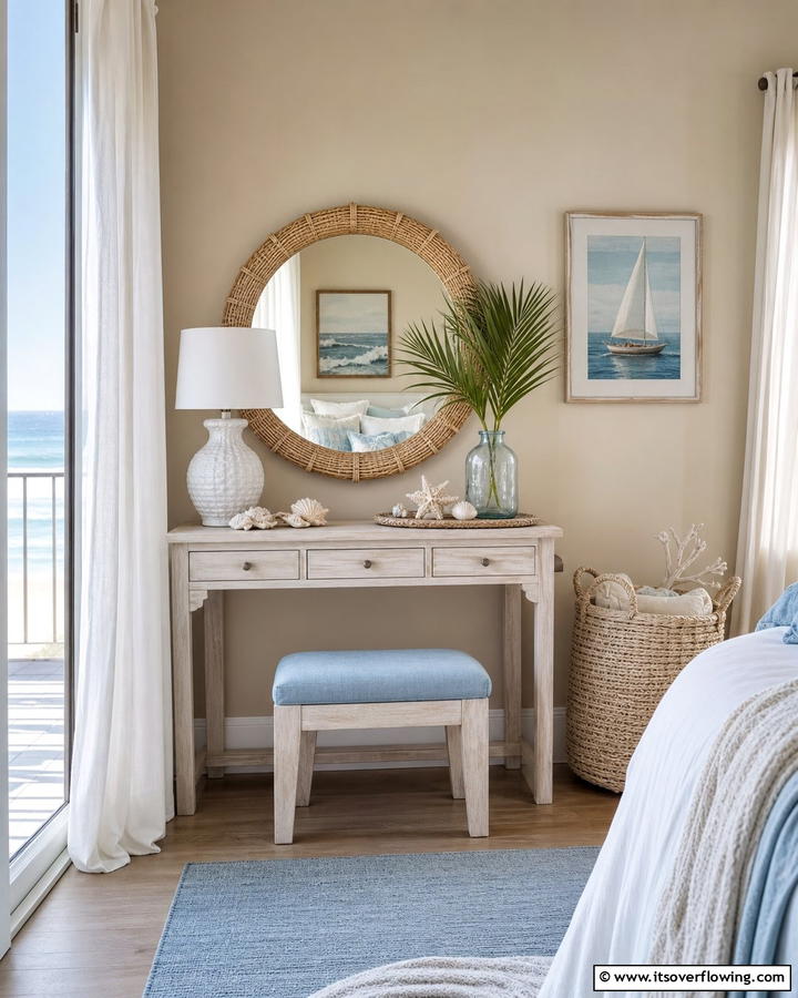 Coastal Inspired Vibes - 20 Dressing Table Ideas for a Chic and Functional Space