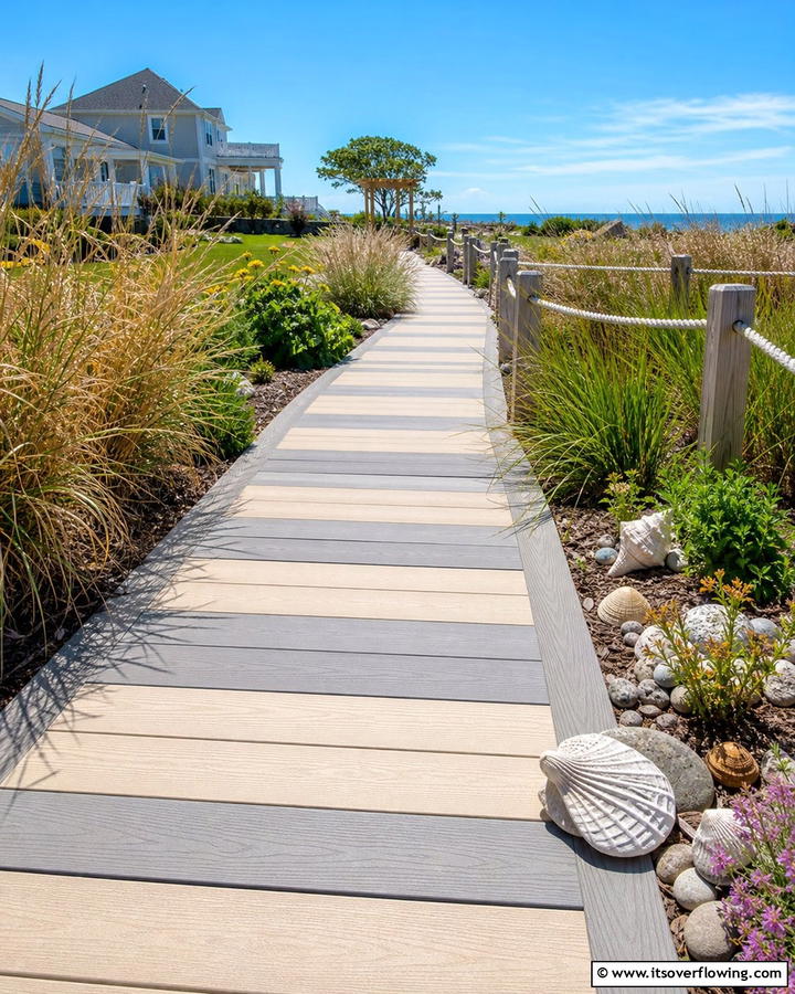 Coastal Inspired Walkways - 20 Composite Walkway Ideas for a Durable and Beautiful Path