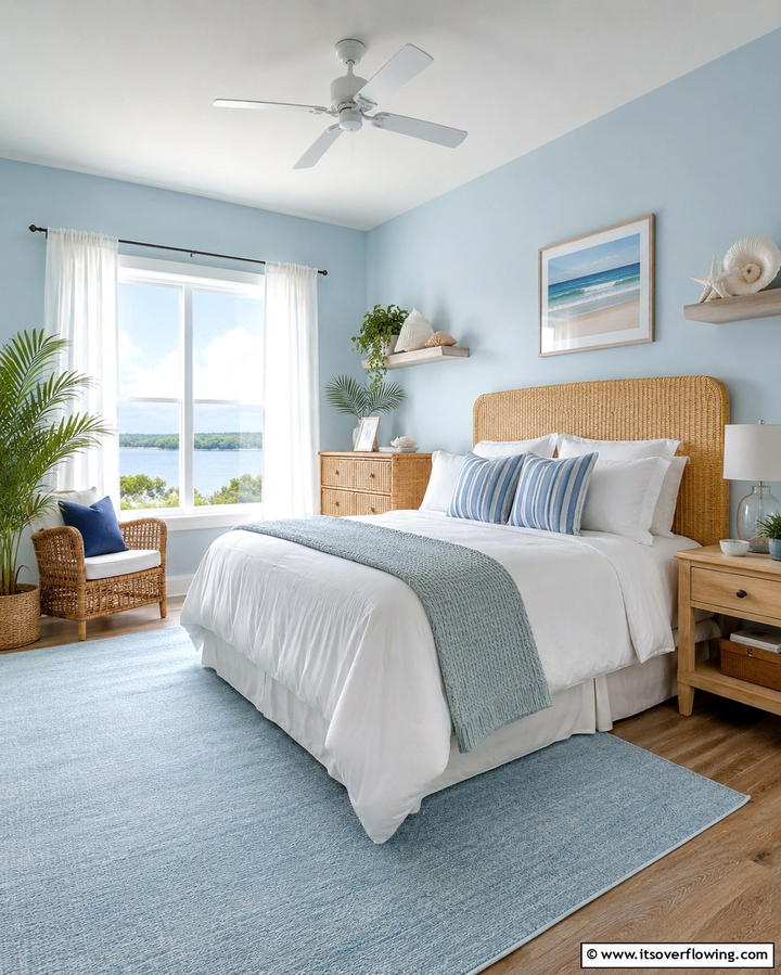 Coastal Light Blue Bedroom - 25 Light Blue Bedroom Ideas for a Serene Retreat