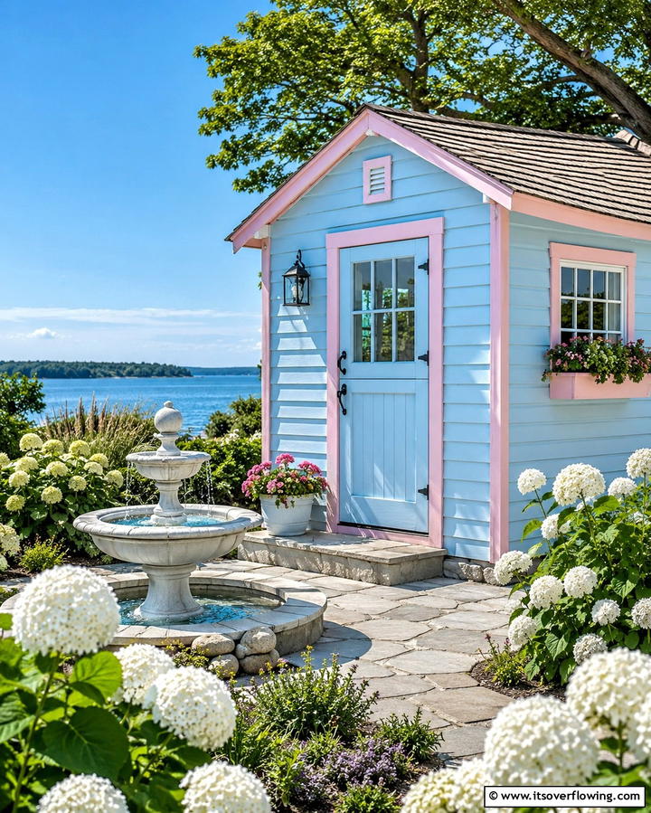 Coastal Light Blue Refresh - 25 Shed Color Ideas to Brighten Your Outdoor Space