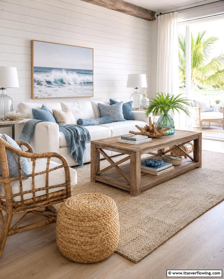 Coastal Living Breeze - 30 Pinterest Living Room Decor Ideas for 2024 Trends
