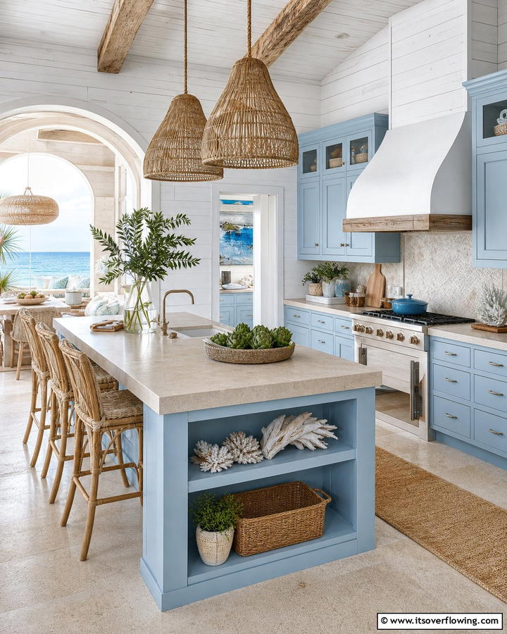Coastal Mediterranean Vibes - 21 Mediterranean Kitchen Ideas for Warm & Inviting Vibes