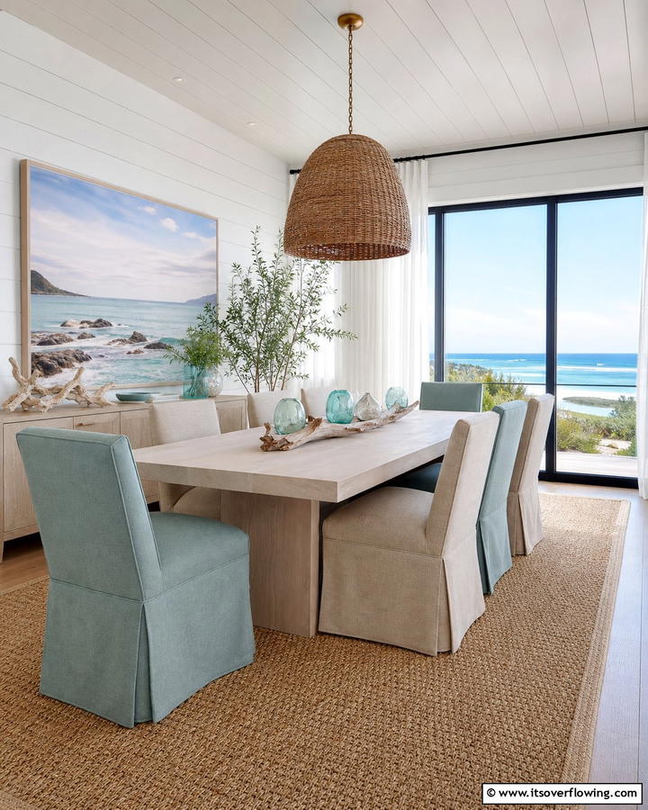 Coastal Modern Luxury - 21 Luxury Dining Room Ideas for Elegant Entertaining