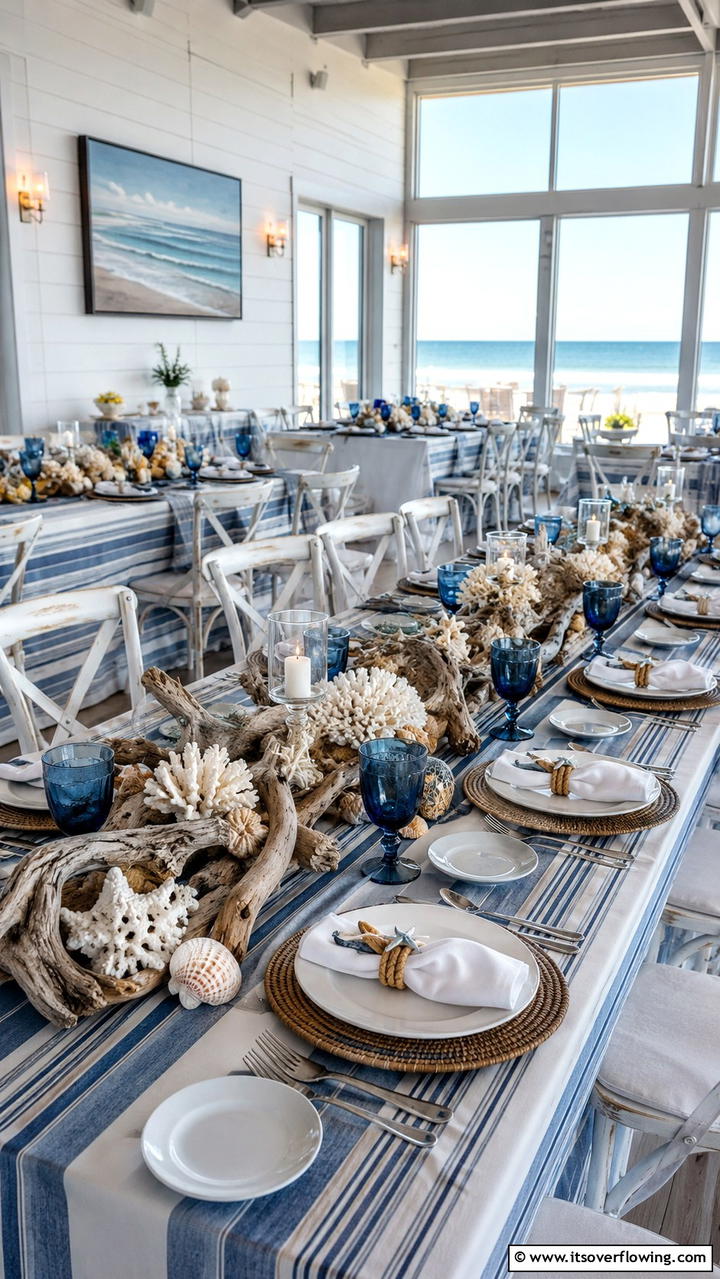 Coastal Nautical Accents - 21 Wedding Table Decoration Ideas for Memorable Celebrations