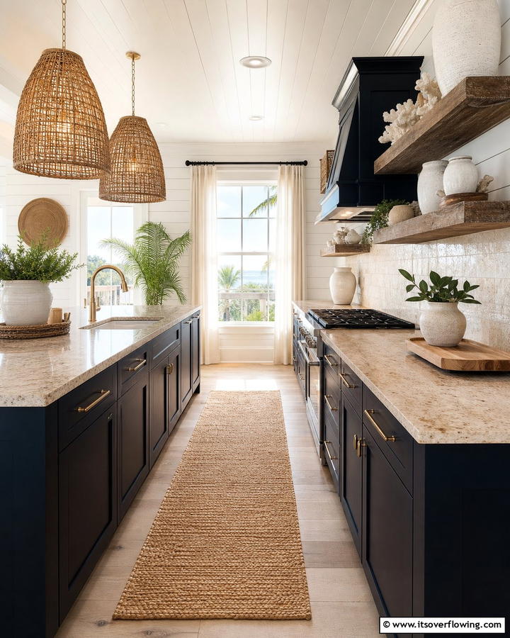 Coastal Retreat - 30 Kitchens With Black Cabinets for Bold Elegance