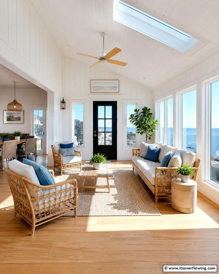 Coastal Retreat Vibes - 25 White House Ideas with Black Doors for Contrast