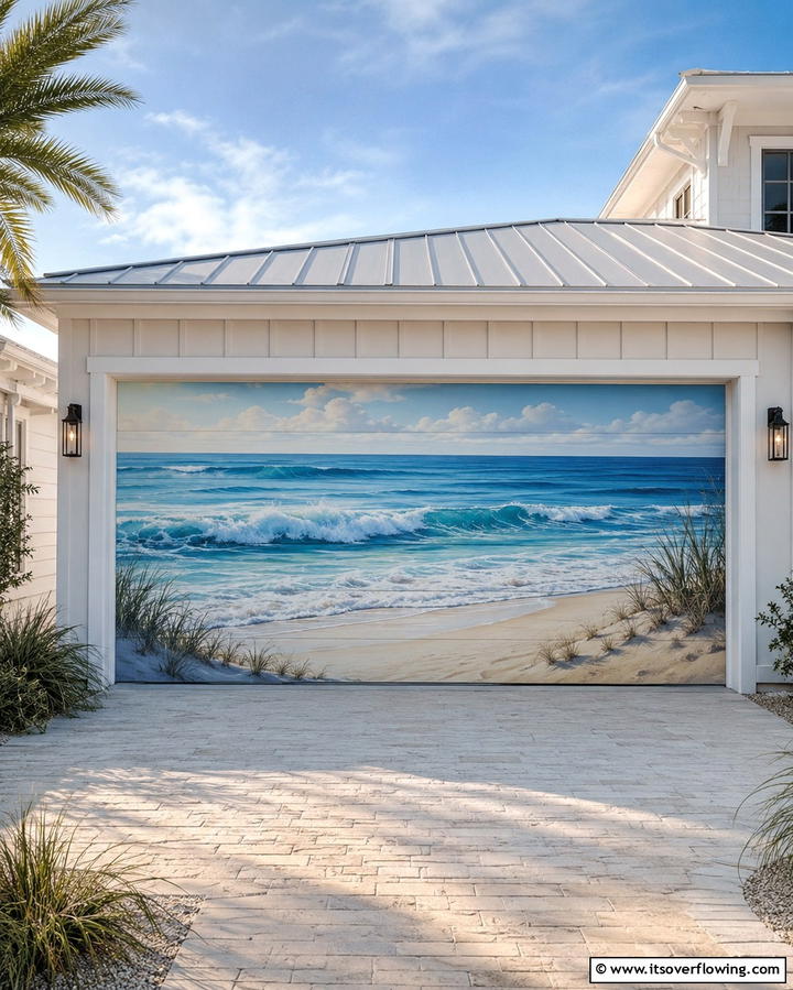 Coastal Seascape Serenity - 30 Garage Door Mural Ideas for Creative Curb Appeal