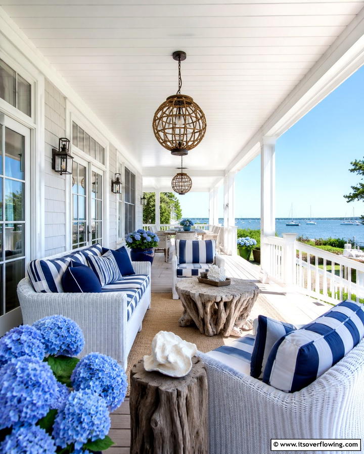 Coastal Shiplap Style - 30 Porch Ceiling Ideas to Refresh Your Outdoor Entryway