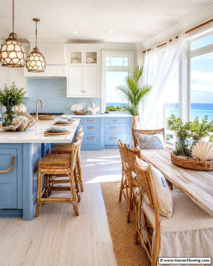 Coastal Sunroom Kitchen - 20 Sunroom Kitchen Ideas for a Bright Cooking Space