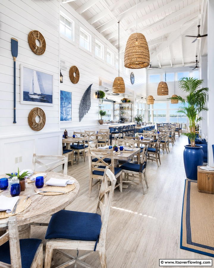 Coastal Theme with Nautical Elements - 25 Restaurant Interior Design Ideas for a Unique Ambiance