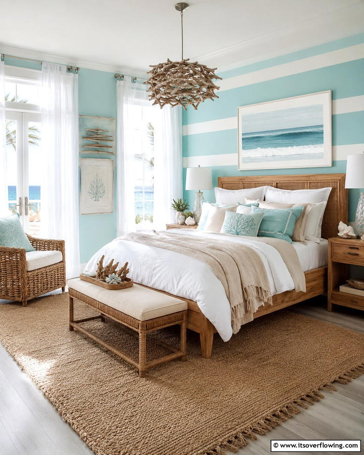 Coastal Turquoise Theme - 20 Turquoise Bedroom Ideas for a Fresh and Calming Space