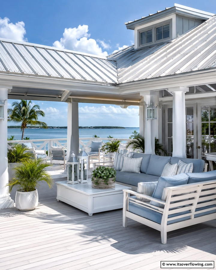 Coastal Vibes with Galvanized Metal Roofs - 25 Metal Roof Porch Design Ideas for a Durable Space