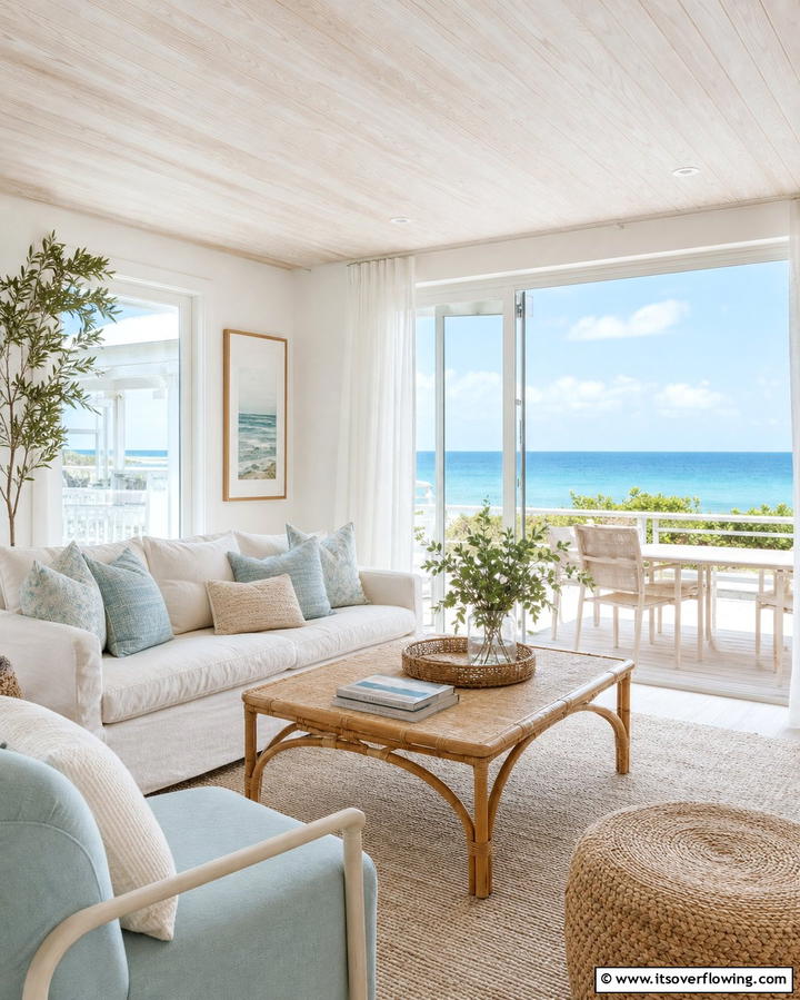 Coastal Vibes with Whitewashed Plywood Ceilings - 25 Plywood Ceiling Ideas for a Rustic Look