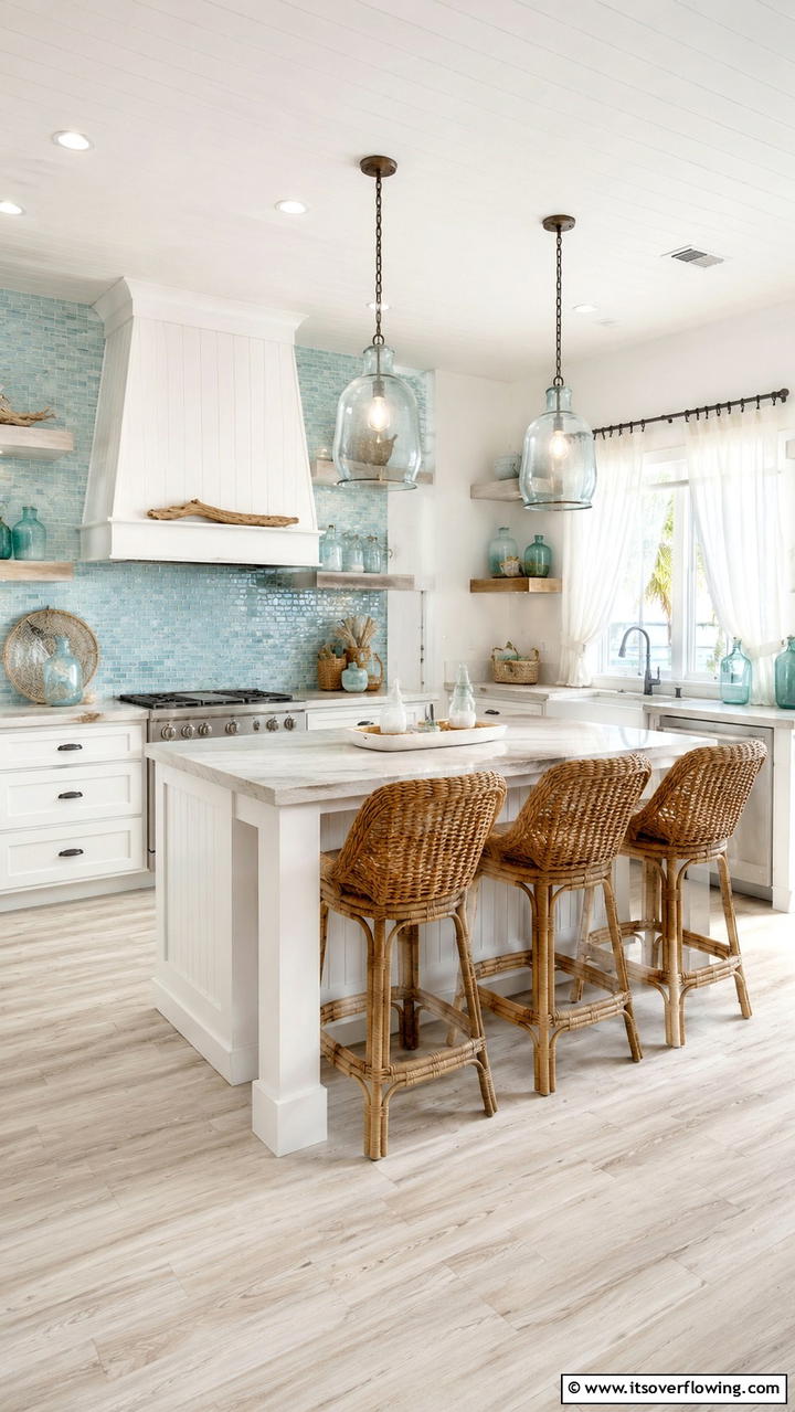 Coastal White Retreat - 21 Timeless White Kitchen Ideas for a Clean, Bright Look