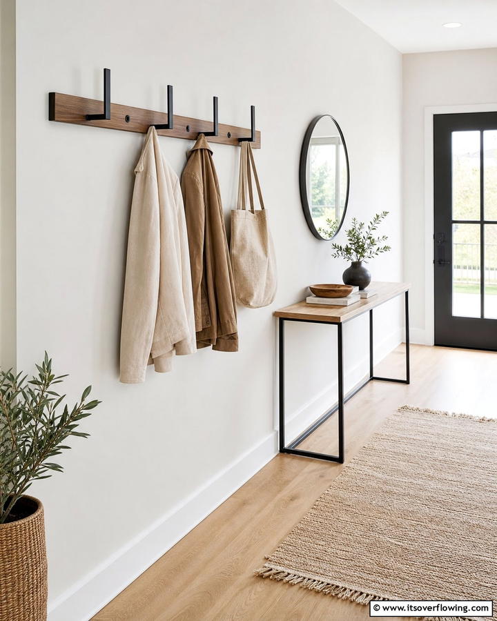 Coat Racks with Clean Lines - 20 Scandinavian Entryway Ideas for a Minimalist Look