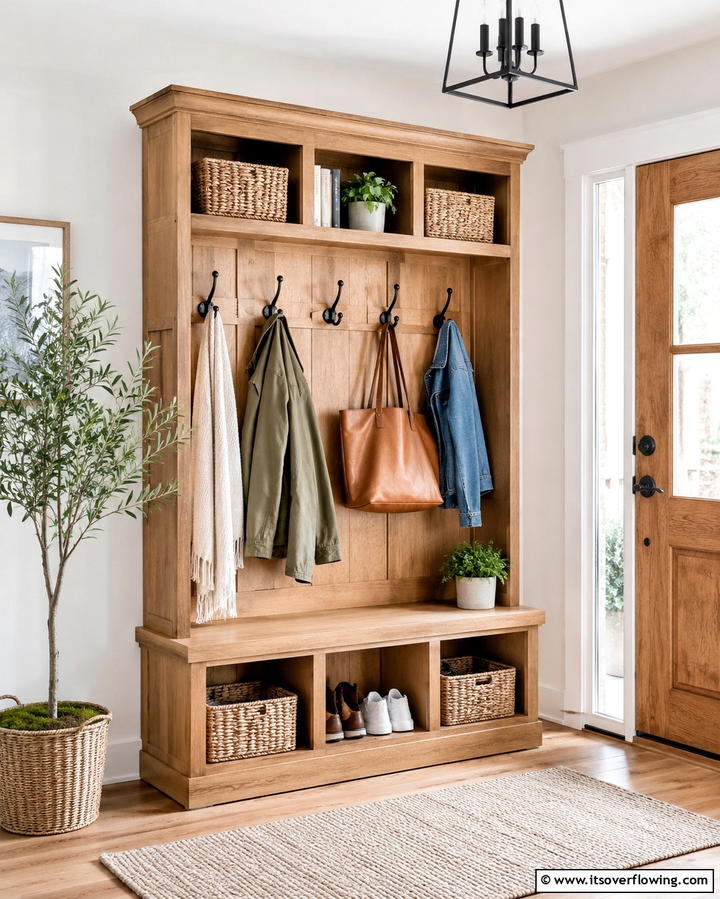 Coat Racks with Shelving Units - 25 Entryway Storage Ideas for Organized Homes
