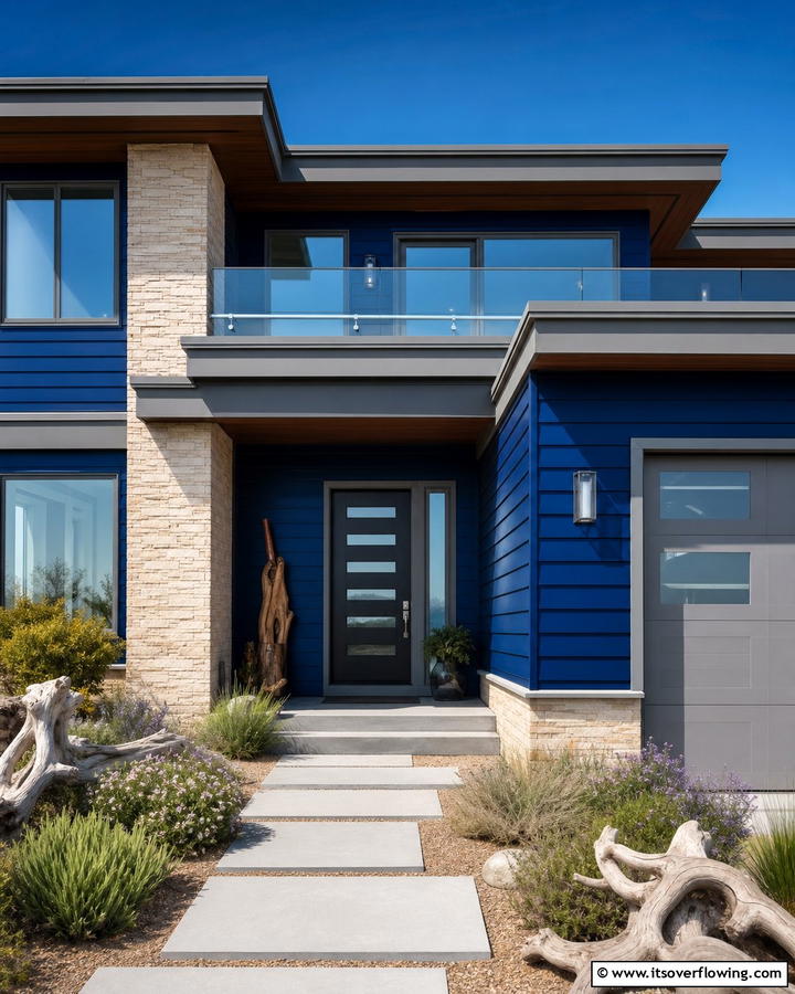 Cobalt Blue Energy - 20 Midnight Blue and Dark Blue House Siding Colors