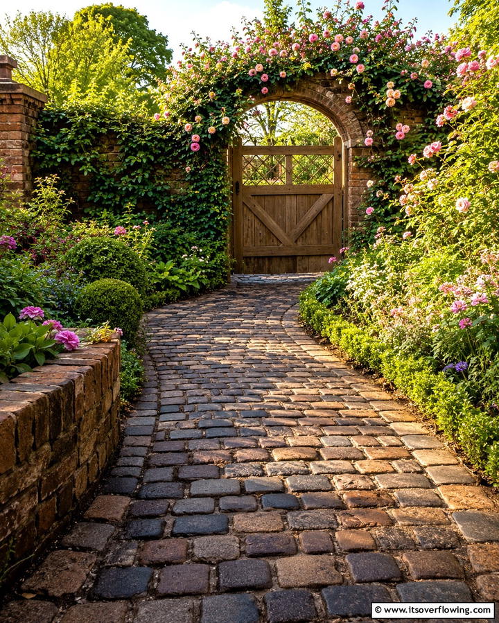 Cobblestone Charm - 25 Paver Walkway Ideas to Enhance Your Outdoor Space