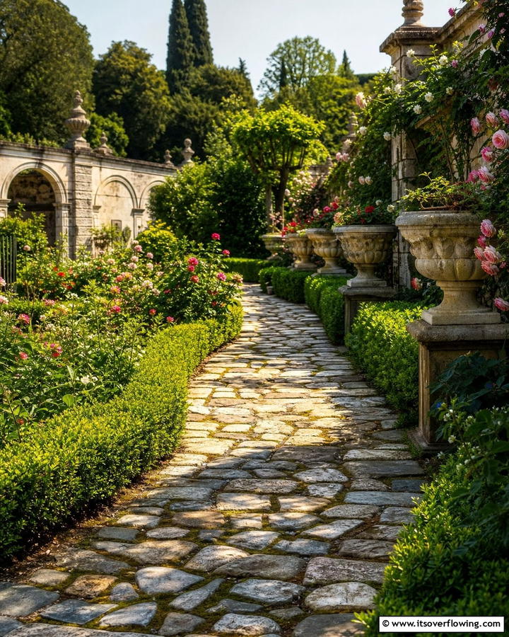 Cobblestone Garden Trail - 30 Stunning Garden Path Ideas to Guide Your Landscape