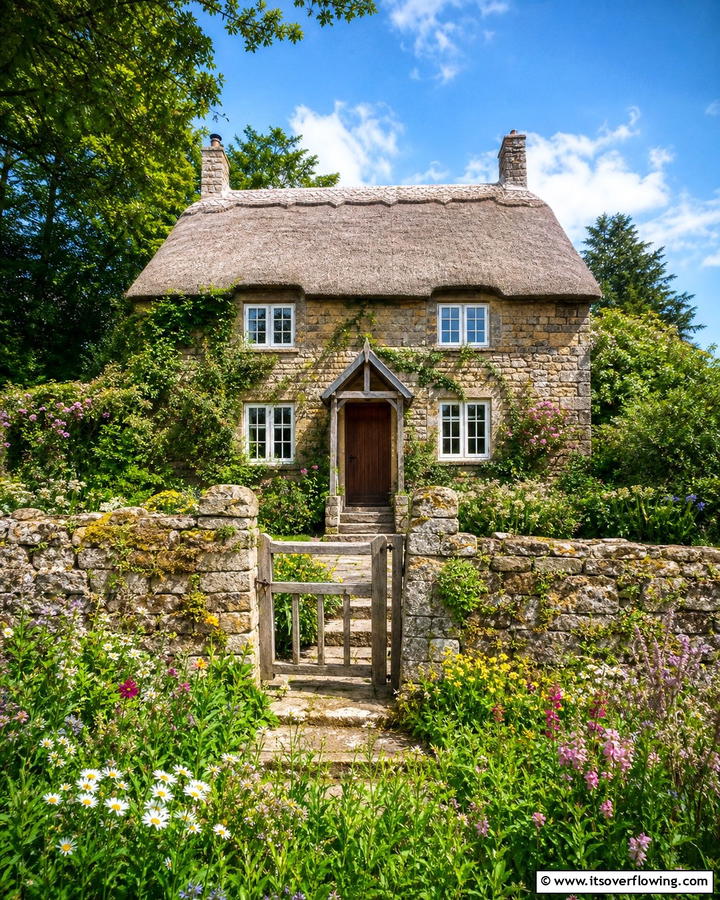 Cobblestone Walls - 20 Charming Cottagecore House Exterior Ideas