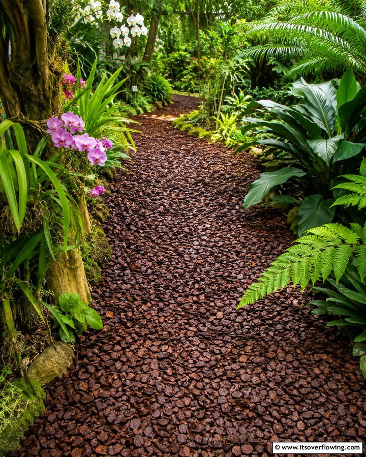 Cocoa Bean Mulch Pathway - 25 Mulch Pathway Ideas for a Beautiful Garden