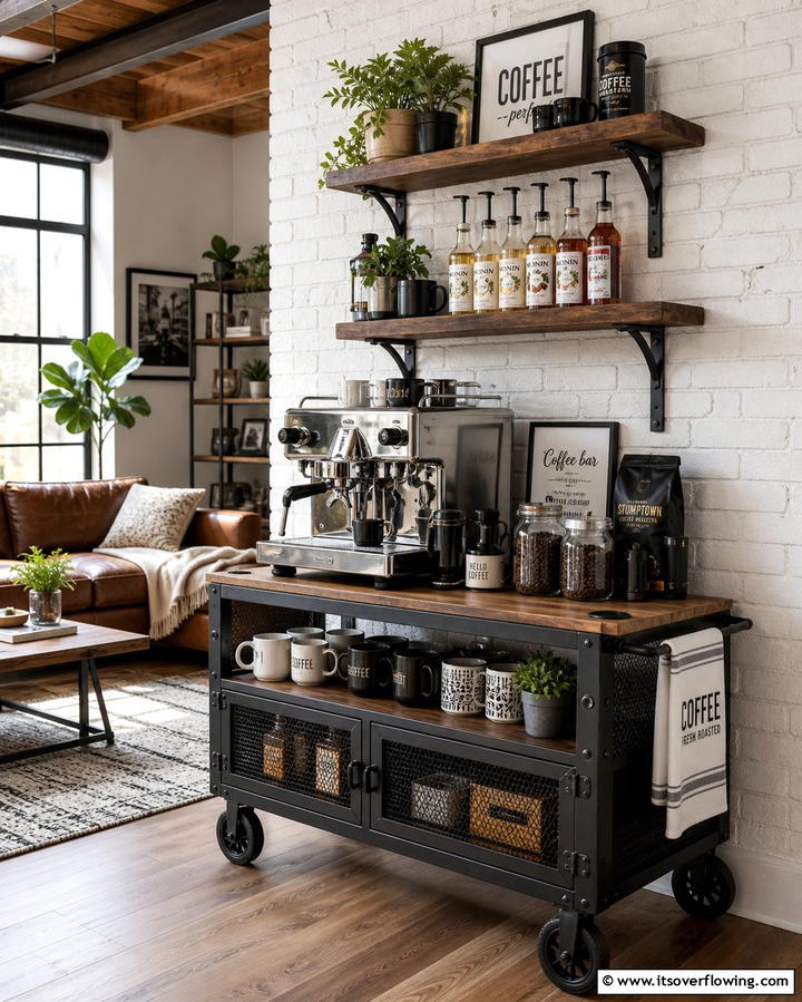Coffee Bar Nook - 25 Inviting Living Room Nook Ideas for Cozy Spaces