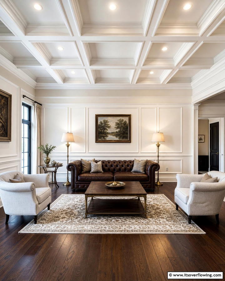 Coffered Ceiling Designs - 21 Living Room Ceiling Ideas to Elevate Your Space