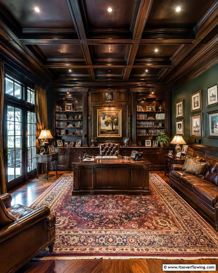 Coffered Wood Ceiling - 25 Wood Ceiling Ideas to Elevate Your Interior
