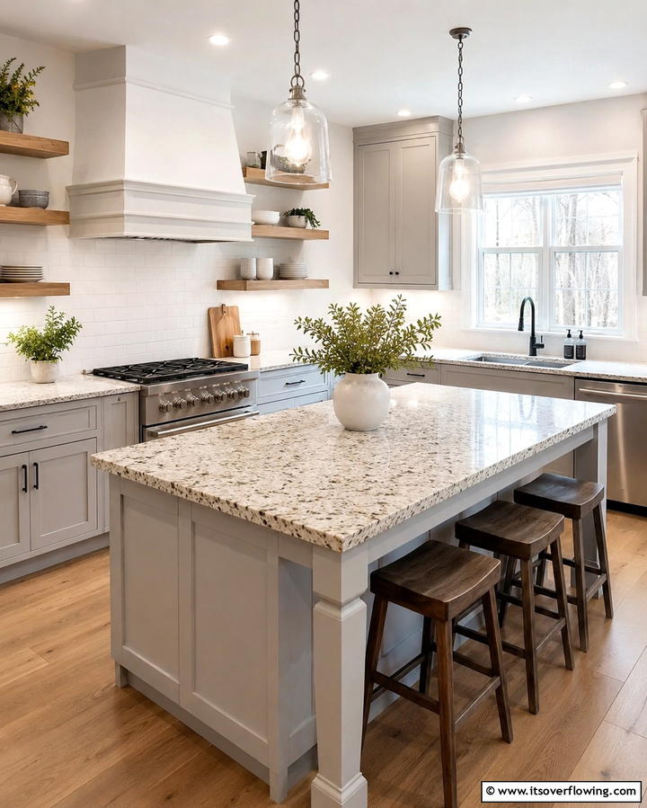 Colonial White Granite Countertops - 25 Granite Kitchen Countertop Ideas for Elegant Kitchens