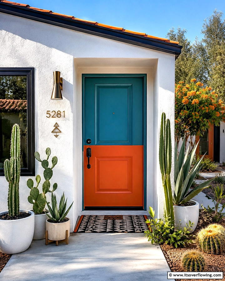 Color Blocked Panels - 25 Door Painting Ideas to Add Personality to Your Home
