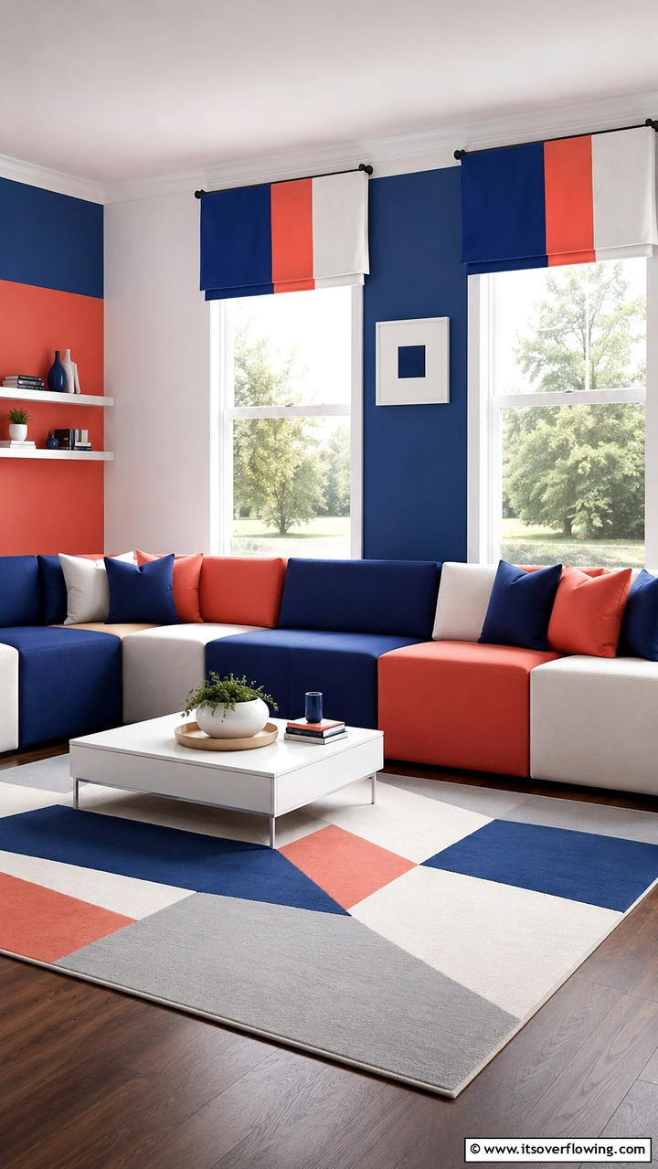 Color Blocking - 21 Elegant Window Valance Ideas to Frame Your View