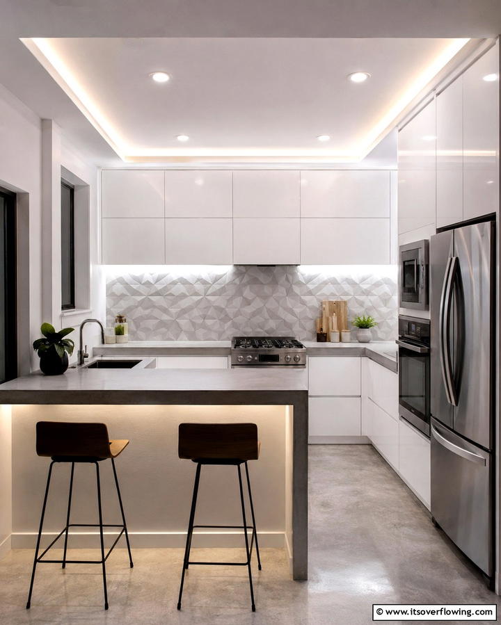 Color Changing LED Options - 30 Small Kitchen Lighting Ideas to Brighten Compact Spaces