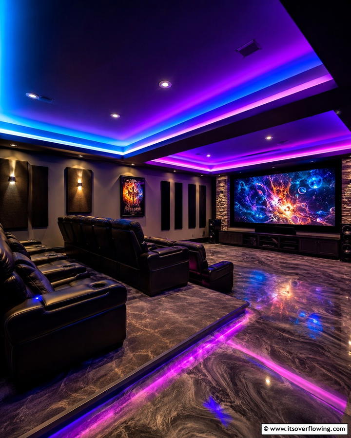 Color Changing LED Strips - 25 Drop Ceiling Lighting Ideas for Modern Homes