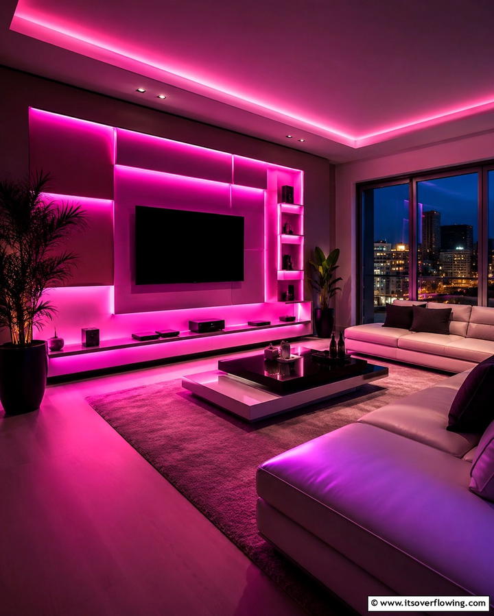 Color Changing Wall Lights - 25 Living Room Wall Lighting Ideas for a Bright and Inviting Space