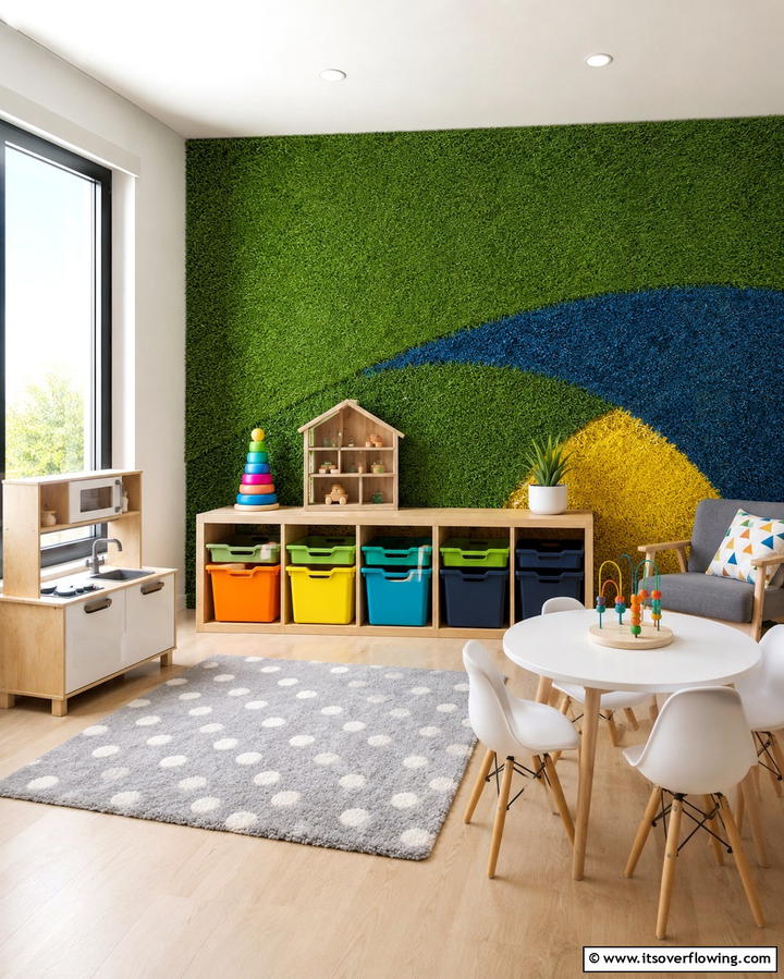 Color Infused Grass Panel - 30 Artificial Grass Wall Design Ideas for Urban Oasis