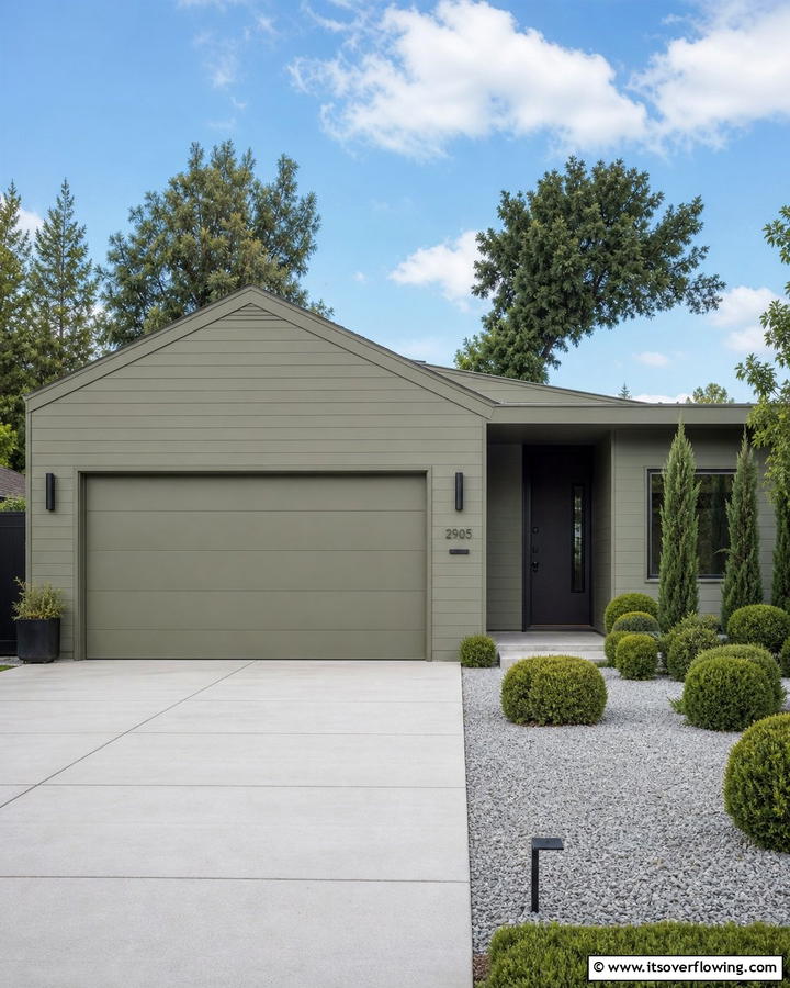 Color Matched Trim for Subtle Elegance - 20 Exterior Garage Door Trim Ideas to Boost Curb Appeal