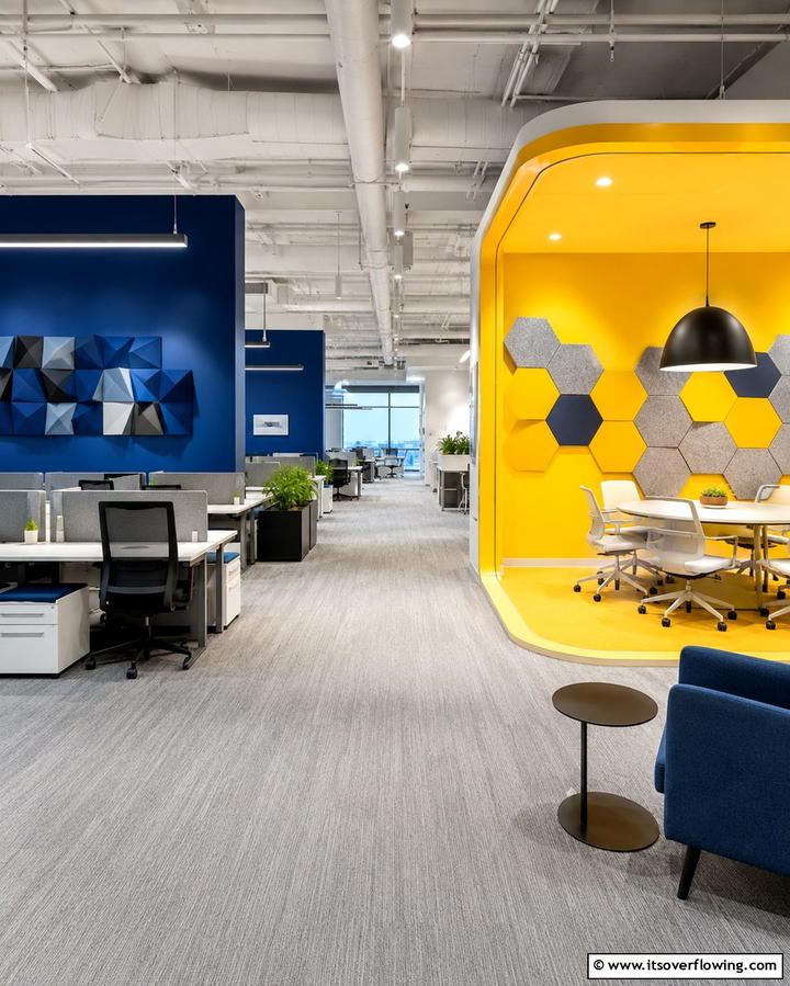 Color Psychology for Mood Enhancement - 25 Office Interior Design Ideas for a Productive and Stylish Workspace