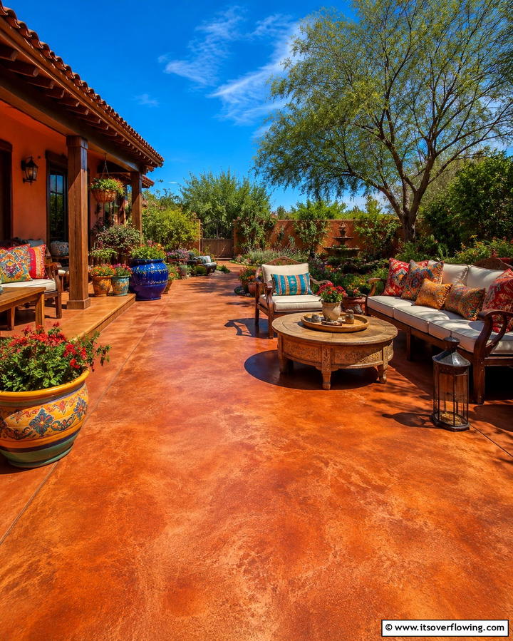 Colored Concrete Decks - 25 Concrete Deck Ideas for a Modern and Durable Outdoor Space