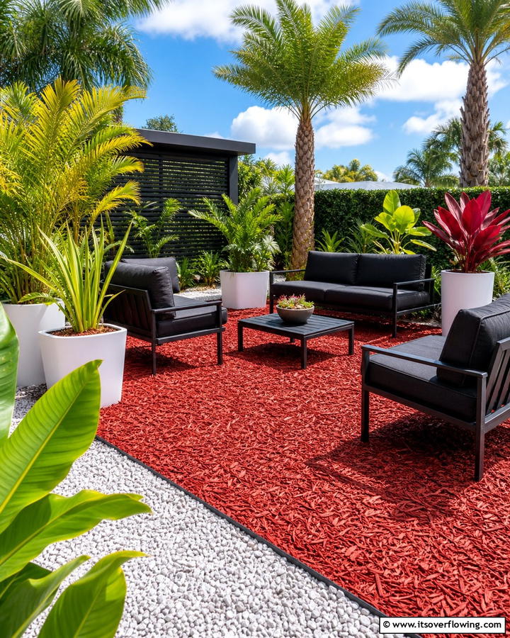 Colored Mulch Patio - 20 Mulch Patio Ideas for a Low-Maintenance Outdoor Space