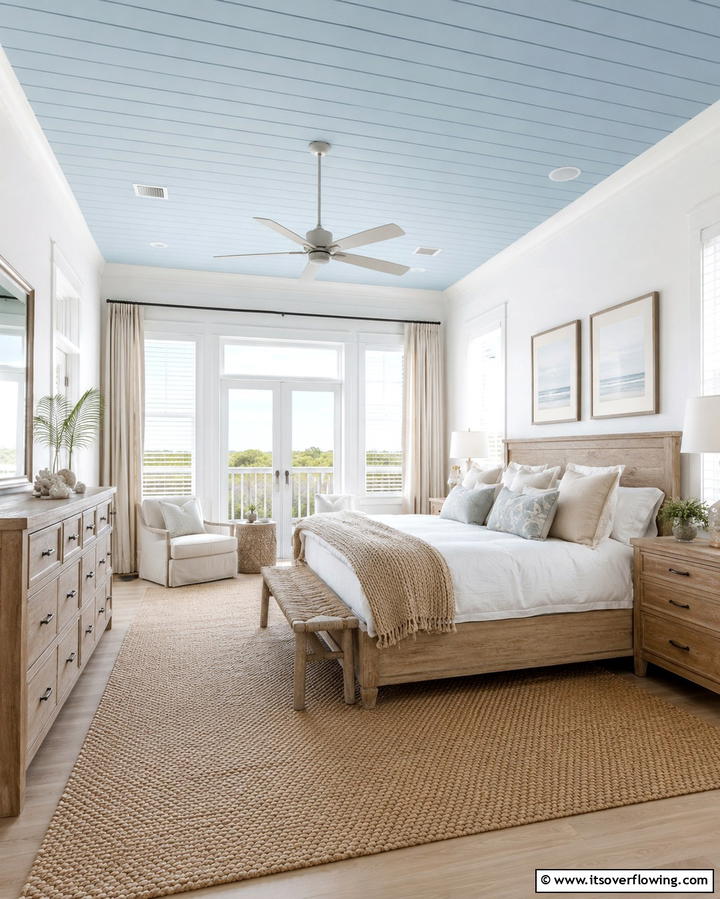 Colored Shiplap Ceiling - 25 Shiplap Bedroom Ideas for a Cozy and Chic Retreat
