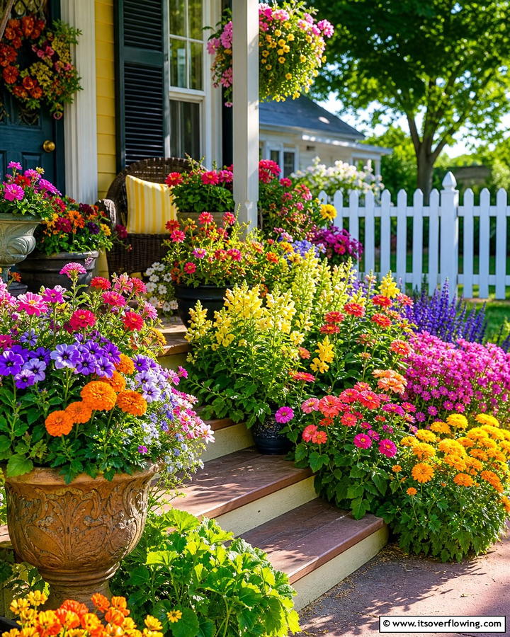 Colorful Annual Blooms - 21 Front Door Plants for a Welcoming and Lush Entryway