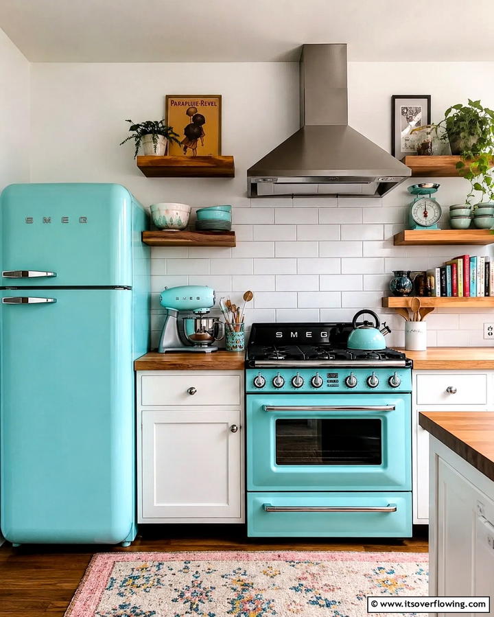 Colorful Appliances - 25 Maximalist Kitchen Decor Ideas for Bold Spaces