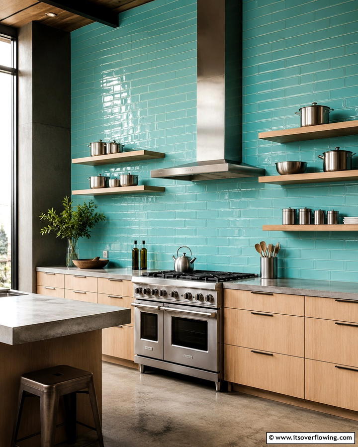 Colorful Backsplashes - 30 Vibrant Colorful Room Decor Ideas for Bold & Cheerful Spaces